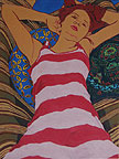 Striped Dress - Oil on Linen