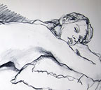 Sleeping Charcoal Nude