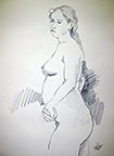 Standing Girl Charcoal