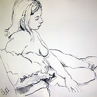 Charcoal Pencil Drawing